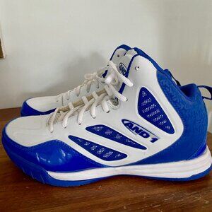 Men's Basketball Shoes, And1, Blue and White, size 9.5 US